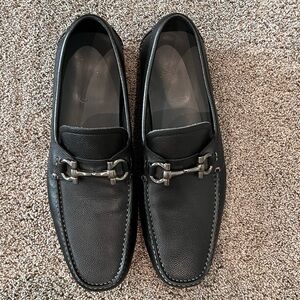 Salvatore Ferragamo - Men's Black Leather Loafers